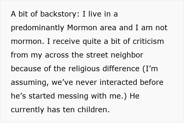 Text excerpt about a 20-year-old writing to a prisoner pen pal pretending to be gay on behalf of a rude neighbor.