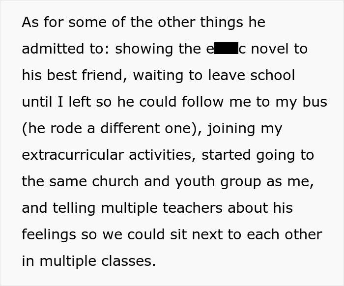 Text excerpt of a man’s creepy confession from age 12, making his girlfriend question their entire relationship.