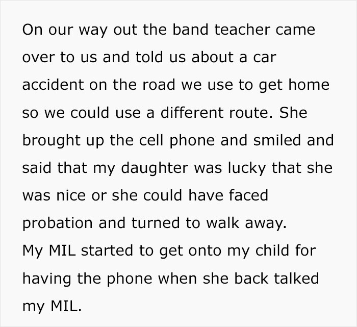 Text excerpt about a teacher grabbing kids in front of a mom, sparking controversy and being called out.