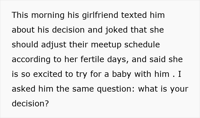 O casamento aberto dá uma guinada selvagem quando a namorada do marido pede um bebê, a esposa lhe dá um ultimato