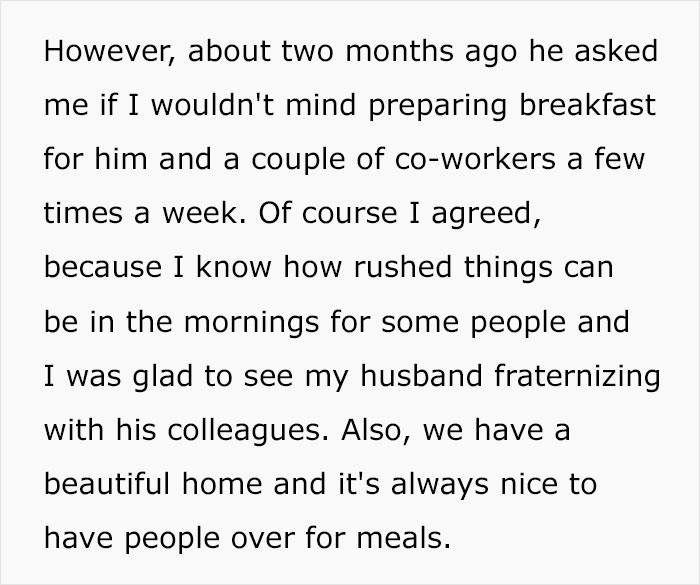 Marido explode com a esposa quando ela o confronta sobre ter que preparar o café da manhã para seus colegas