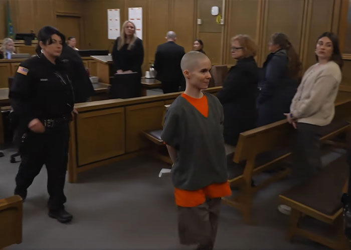 O diário da filha detalhou pensamentos sombrios sobre seu pai, então ela sorriu no tribunal com uma declaração chocante