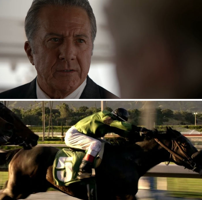 Dustin Hoffman in Luck and a horse race. TV shows canceled due to scandalous controversies involving their stars.