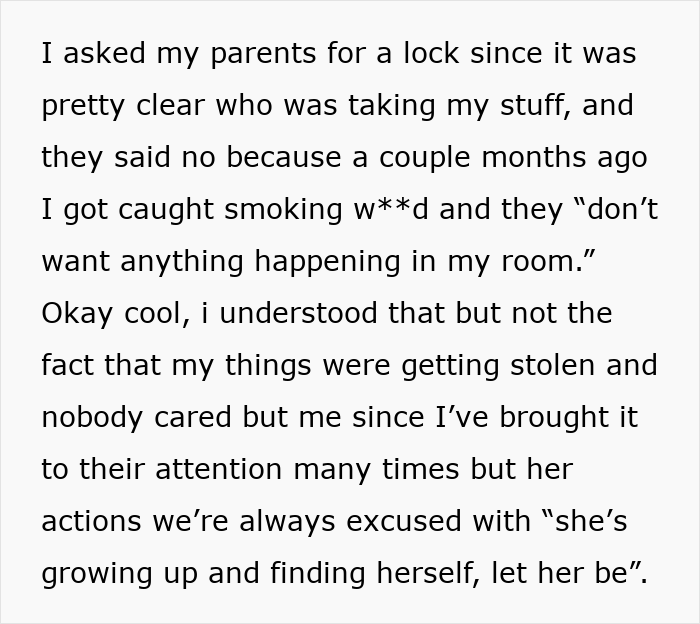 As repetidas mentiras e roubos da prima empurram adolescente para fora da casa dos pais e ela corta todo contato