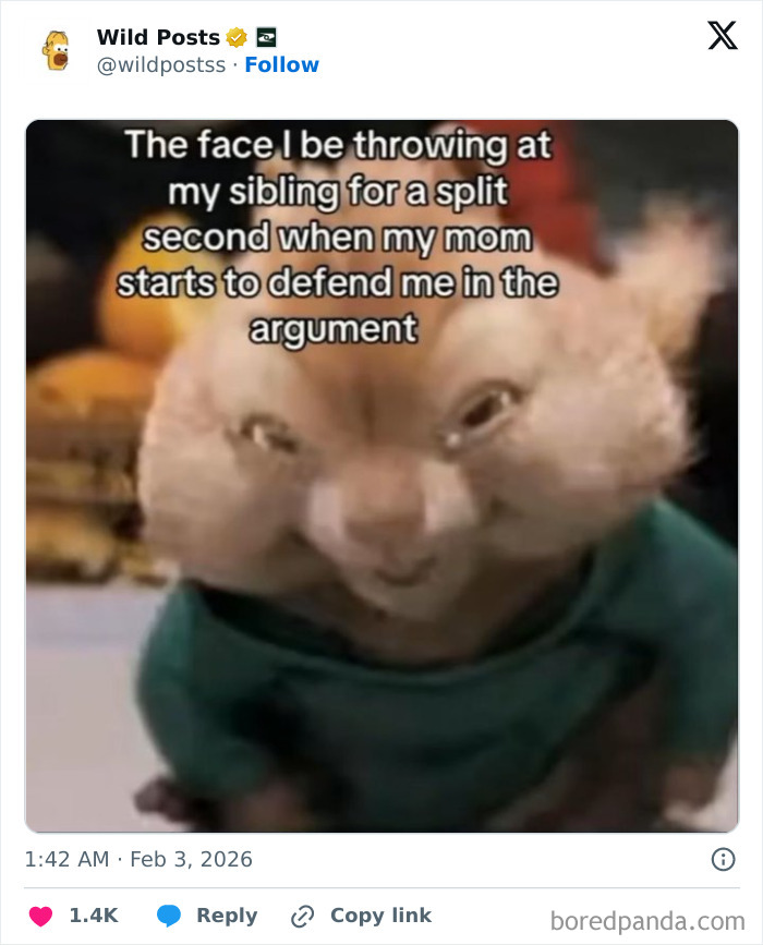 A chipmunk with a mischievous smirk, representing a wild post about getting away with something, definitely not for breakfast for a real man.