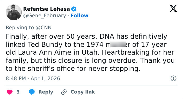 A contagem de vítimas de Ted Bundy aumenta à medida que policiais confirmam o destino do adolescente desaparecido de Utah