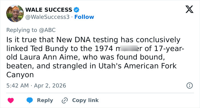 A contagem de vítimas de Ted Bundy aumenta à medida que policiais confirmam o destino do adolescente desaparecido de Utah