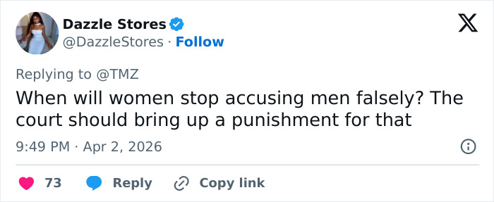 Screenshot of a Twitter reply reacting to Blake Lively's lawsuit against Justin Baldoni with court dismissal discussion.