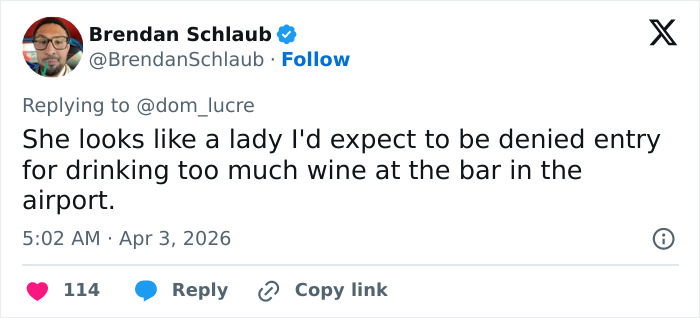 Tweet from Brendan Schlaub criticizing a Broadway star not being recognized on a plane, sparking online trolling.