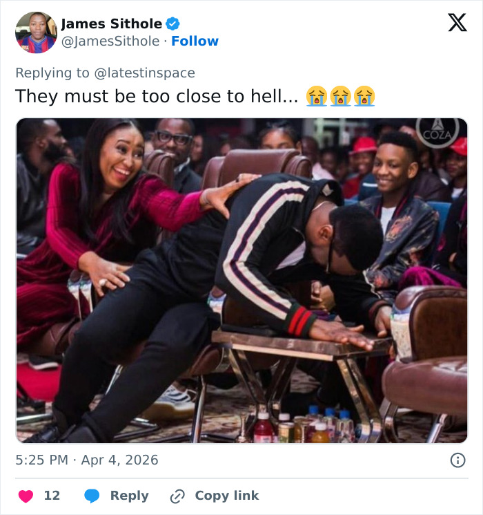 Group of people laughing and reacting humorously to Artemis II toilet failure space plumbing memes online.