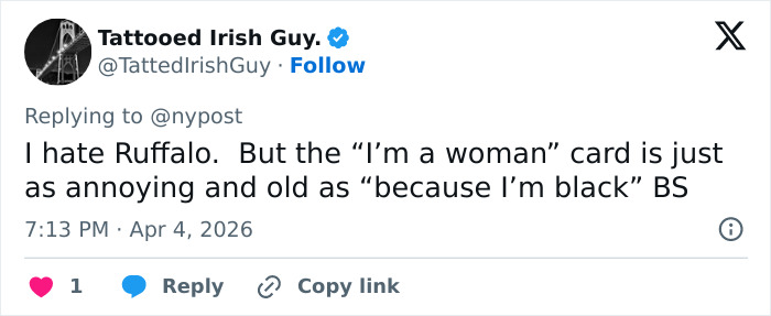 Screenshot of a tweet criticizing Mark Ruffalo’s comments related to Kate Beckinsale and her firing controversy. Screenshot of a tweet criticizing Mark Ruffalo’s comments related to Kate Beckinsale and her firing controversy.