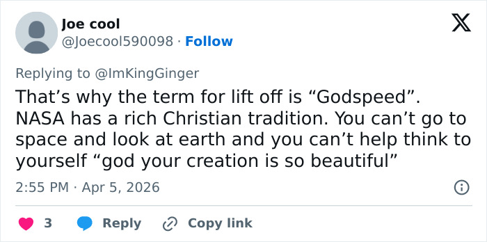 Homem afirma que viagem espacial é 