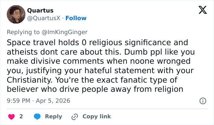 Homem afirma que viagem espacial é 