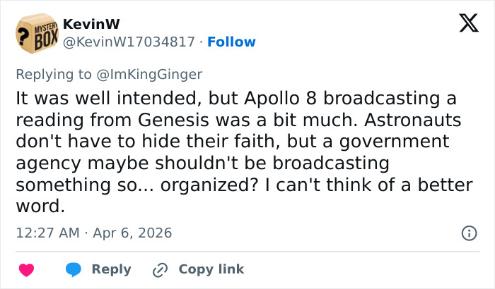 Homem afirma que viagem espacial é 