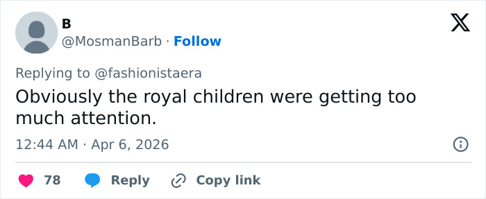 Tweet criticizing Meghan Markle's Easter clip of Archie and Lilibet, highlighting backlash over a sad detail noticed by fans.