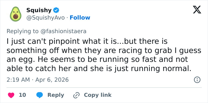 Screenshot of tweet discussing a detail in Meghan Markle's Easter clip of Archie and Lilibet that fans found sad.