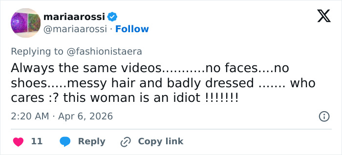 Screenshot of a social media comment criticizing Meghan Markle's Easter clip of Archie and Lilibet for sad details and lack of faces.