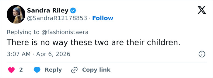 Tweet from Sandra Riley reacting to Meghan Markle's Easter clip of Archie and Lilibet with fans noticing a sad detail.