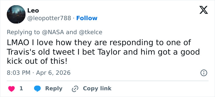 A resposta da NASA ao tweet de 16 anos de Travis Kelce fez todo mundo falar