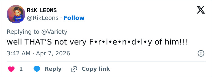 Tweet de Rik Leons reagindo a Kanye West quebra o silêncio sobre as consequências do Wireless Festival com um tom crítico.