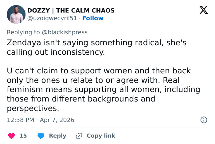 Internet destrói Zendaya após seu antigo comentário sobre ser feminista ressurgir