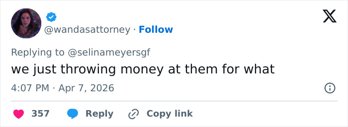 Tweet by user wandasattorney replying with a comment on nepotism related to Netflix’s new comedy, expressing frustration over favoritism.