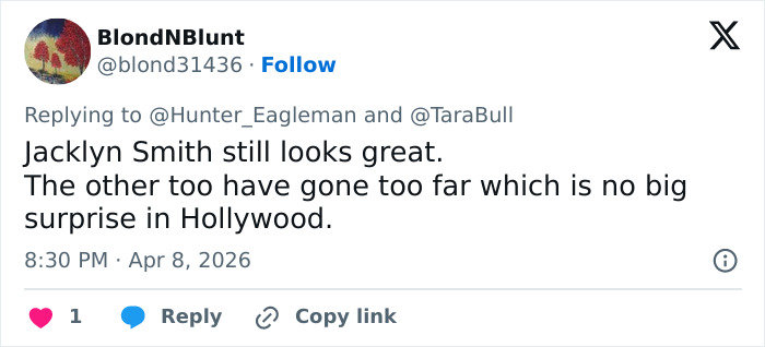 Social media comment discussing rumored plastic surgery secrets of the original Charlieās Angels after fan reactions. Social media comment discussing rumored plastic surgery secrets of the original Charlieās Angels after fan reactions.