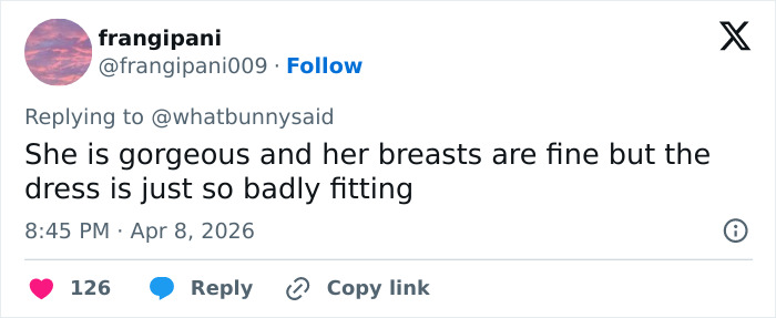 Tweet discussing Lana Condorâs bold red carpet choice sparking body shaming debate and opinions on her dress fit. Tweet discussing Lana Condorâs bold red carpet choice sparking body shaming debate and opinions on her dress fit.