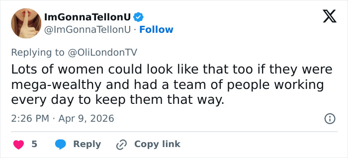 Tweet from user ImGonnaTellonU discussing wealth and teams maintaining appearances, related to cheeks always show the work.
