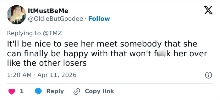 Screenshot of a social media comment reacting to two 80s icons now in their 60s confirming a romance. Screenshot of a social media comment reacting to two 80s icons now in their 60s confirming a romance.