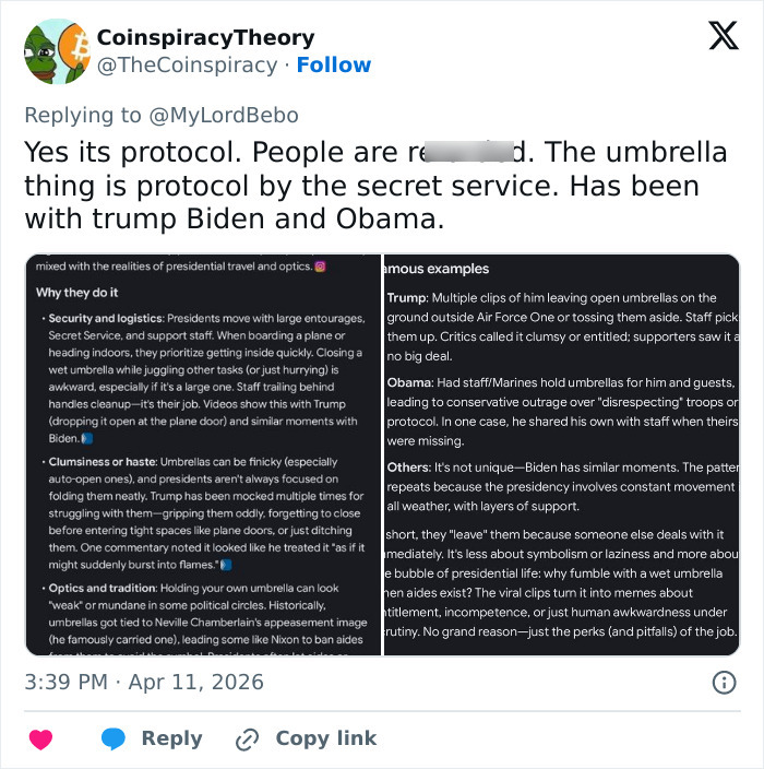 "Not A Presidential Skill": Why Presidents Struggle With Closing Umbrellas "Not A Presidential Skill": Why Presidents Struggle With Closing Umbrellas