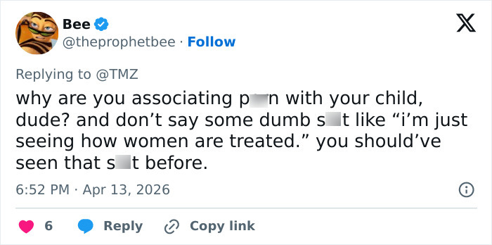 Screenshot of a tweet debating Pete Davidson&rsquo;s joke about watching adult content now that he has a daughter.