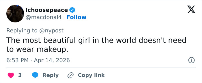 Tweet highlighting a Coachella guest praised as the most beautiful girl alive, sparking viral attention online.