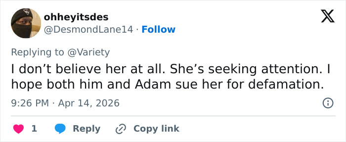 Screenshot of a Twitter reply criticizing Lena Dunham, related to peak main character syndrome controversy.