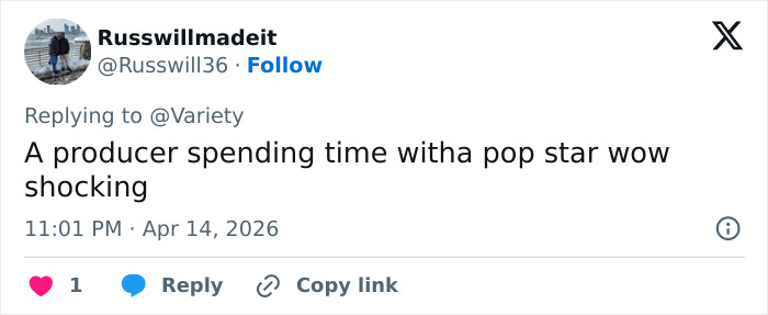 Tweet from user Russwillmadeit reacting to a Variety article about Lena Dunham and Peak Main Character Syndrome.