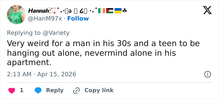 Screenshot of a tweet discussing controversial behavior related to Peak Main Character Syndrome and public reactions online.