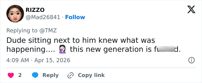 Screenshot of a social media reply about Looksmaxxer clavicular hospitalized after disturbing livestream incident.