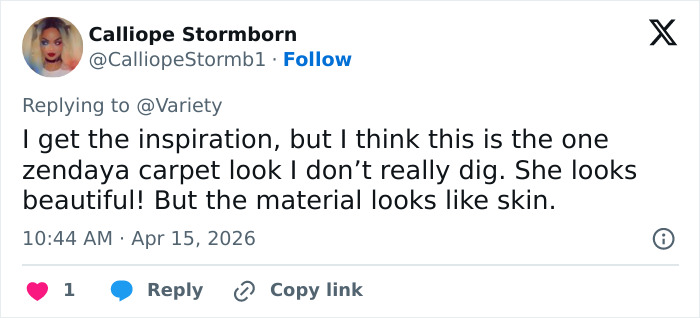 "Wearing Dried Human Skin": Zendaya's "Eerie" Look At CinemaCon Sparks Brutal Reactions Online "Wearing Dried Human Skin": Zendaya's "Eerie" Look At CinemaCon Sparks Brutal Reactions Online