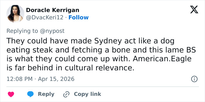 Sydney Sweeney Boldly Rejoins American Eagle, Sends Brutal Message To Haters After âGreat Jeansâ Scandal Sydney Sweeney Boldly Rejoins American Eagle, Sends Brutal Message To Haters After âGreat Jeansâ Scandal