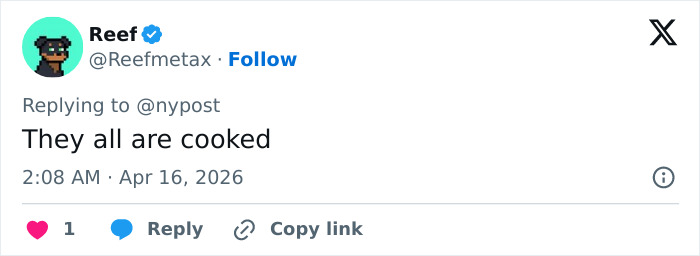 Screenshot of a tweet commenting on Kristi and Bryon Noem’s 2.6 million debt scandal and luxury spending concerns.