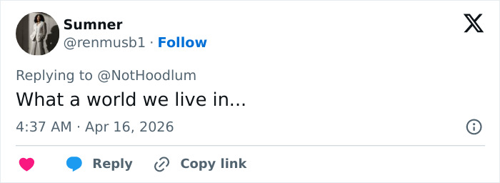 Sumner replying to a tweet with a comment about the Kristi and Bryon Noem $2.6 million debt scandal and luxury spending concerns.