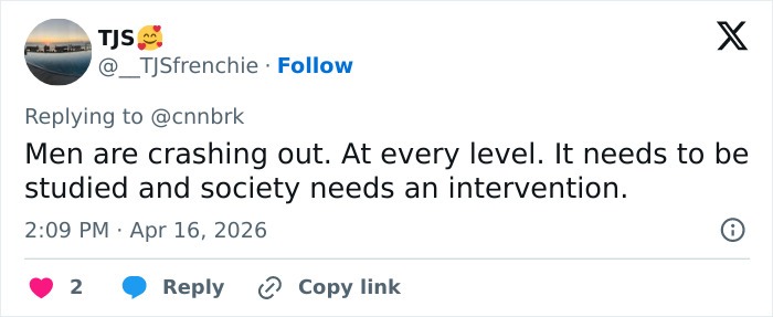 Screenshot of a tweet discussing social intervention amid ongoing issues linked to the Fairfax case and holes in her shirt.