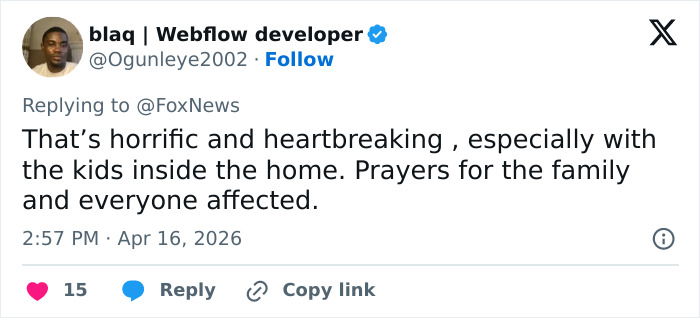 Profile photo of a man replying to a tweet about holes in her shirt in the Justin Fairfax case on social media.