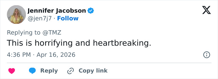 Jennifer Jacobson reacting to the chilling 911 call revealing holes in her shirt in the Justin Fairfax case.
