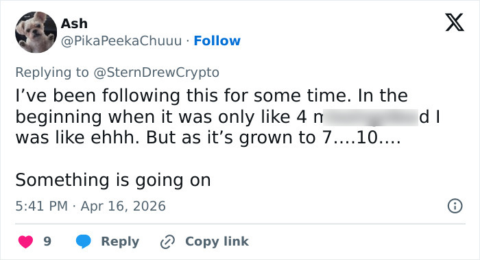 Screenshot of a social media post expressing concern over a rising string of missing or deceased scientists cases.