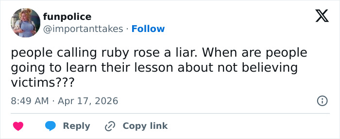 Ruby Rose contradiz suas acusações contra Katy Perry em artigo de 2011 que ela escreveu sobre a noite infame