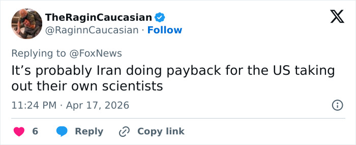 Tweet discussing possible motives behind the string of missing or deceased scientists raising alarm worldwide.