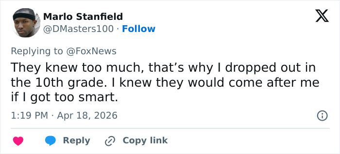 User tweet about the string of missing or deceased scientists, expressing fear of becoming too smart and targeted.