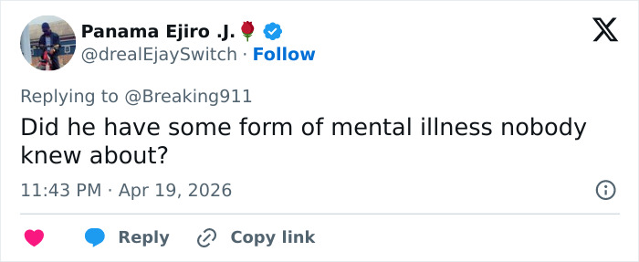 A postagem final do atacante de Shreveport antes da enorme tragédia familiar era uma foto assustadora de uma de suas vítimas