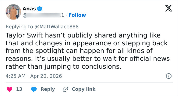 A recente aparição e comportamento de Taylor Swift estimulam rumores de gravidez